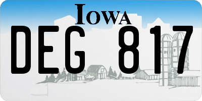 IA license plate DEG817