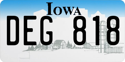 IA license plate DEG818