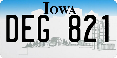 IA license plate DEG821