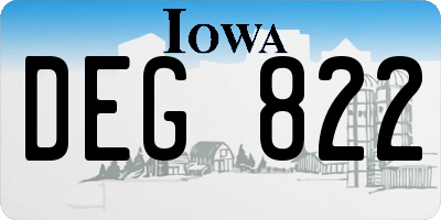IA license plate DEG822