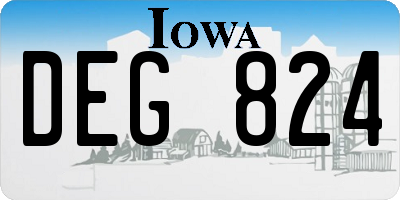 IA license plate DEG824