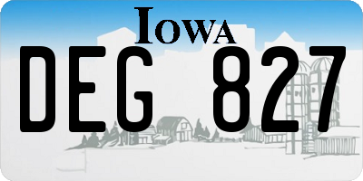 IA license plate DEG827