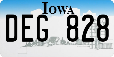 IA license plate DEG828