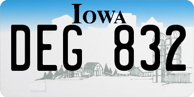 IA license plate DEG832