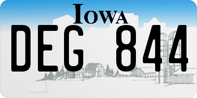 IA license plate DEG844