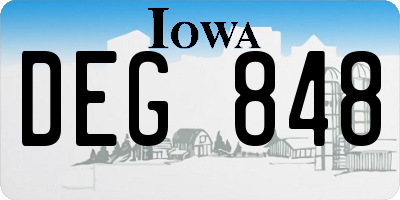 IA license plate DEG848