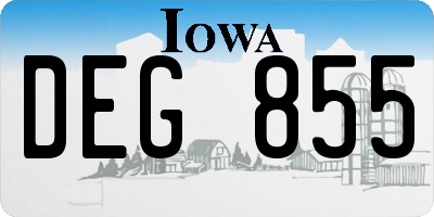 IA license plate DEG855