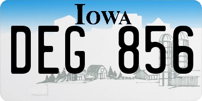 IA license plate DEG856