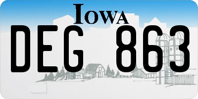 IA license plate DEG863