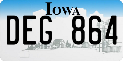 IA license plate DEG864