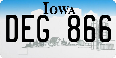 IA license plate DEG866