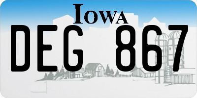 IA license plate DEG867