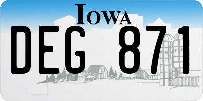 IA license plate DEG871