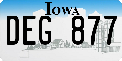 IA license plate DEG877