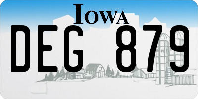 IA license plate DEG879
