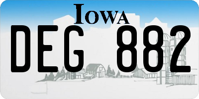 IA license plate DEG882