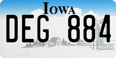 IA license plate DEG884