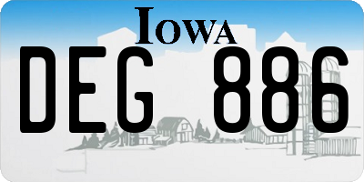 IA license plate DEG886