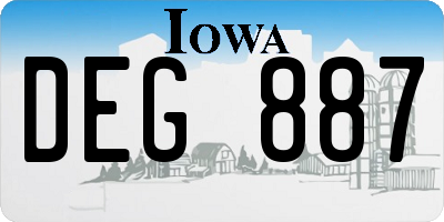 IA license plate DEG887