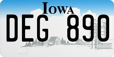 IA license plate DEG890