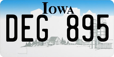 IA license plate DEG895