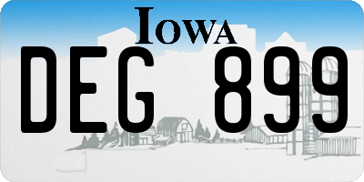 IA license plate DEG899