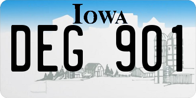 IA license plate DEG901