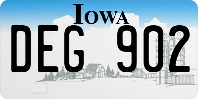 IA license plate DEG902