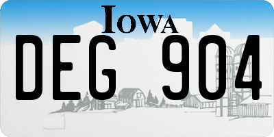 IA license plate DEG904