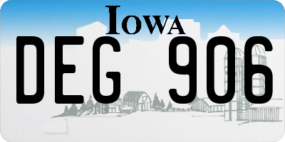 IA license plate DEG906