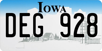 IA license plate DEG928