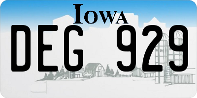 IA license plate DEG929