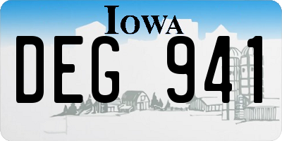 IA license plate DEG941