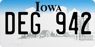 IA license plate DEG942