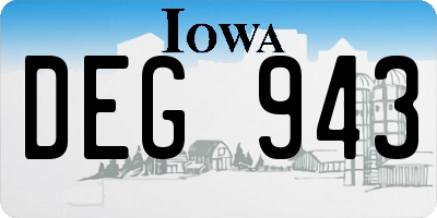 IA license plate DEG943