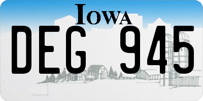 IA license plate DEG945