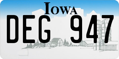 IA license plate DEG947