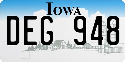 IA license plate DEG948