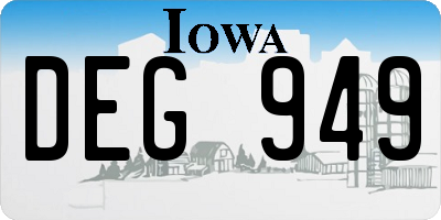 IA license plate DEG949
