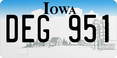 IA license plate DEG951