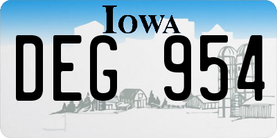 IA license plate DEG954