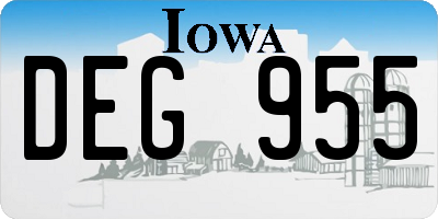 IA license plate DEG955