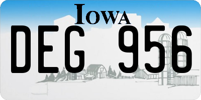 IA license plate DEG956