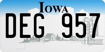 IA license plate DEG957