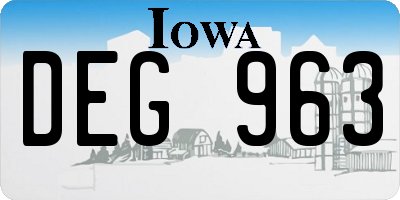 IA license plate DEG963