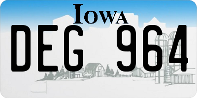 IA license plate DEG964