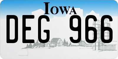 IA license plate DEG966