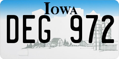 IA license plate DEG972