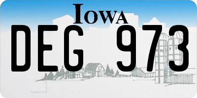 IA license plate DEG973