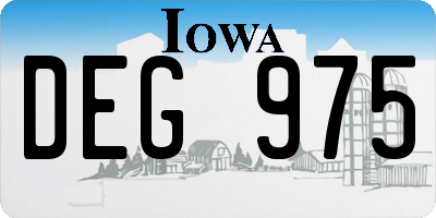 IA license plate DEG975